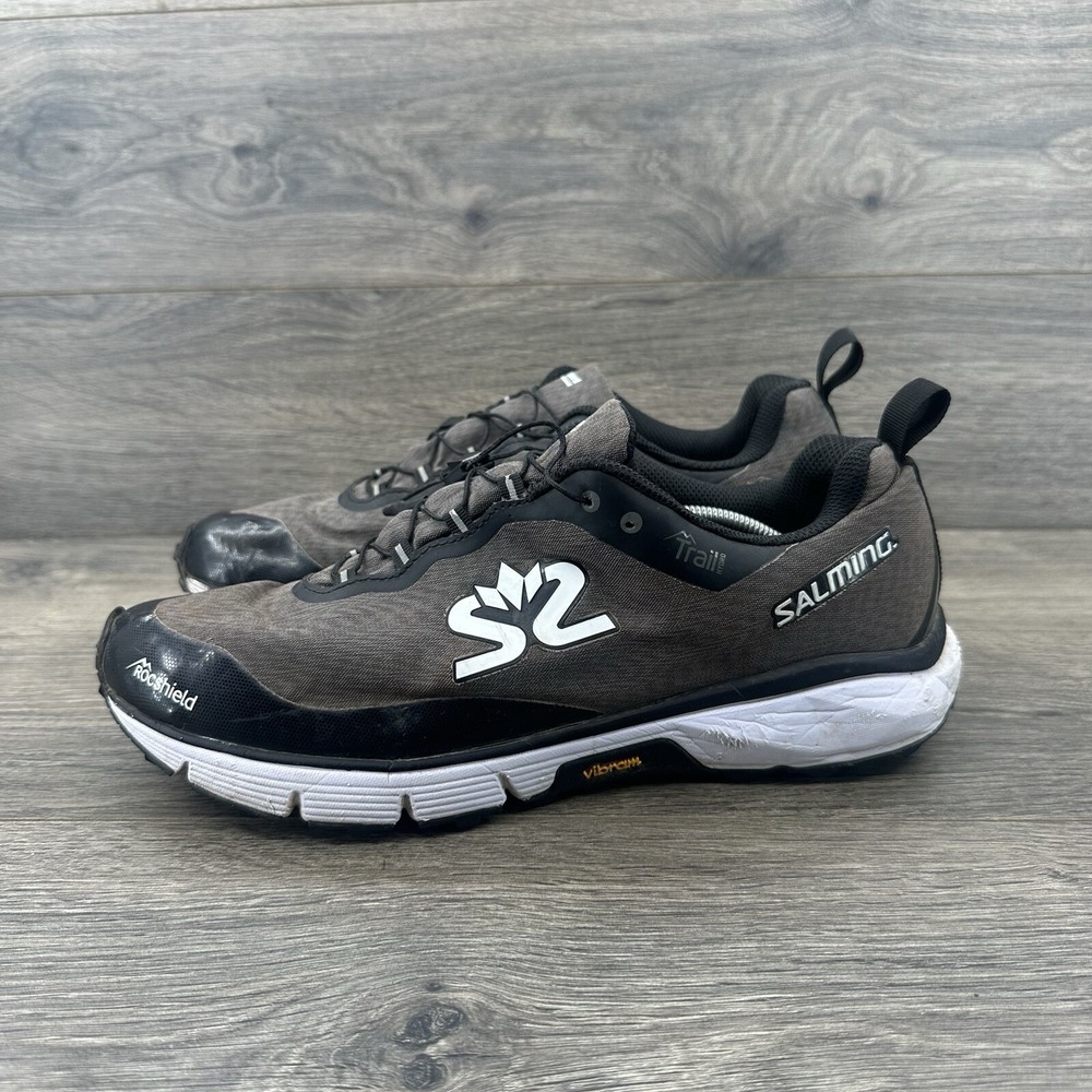 Salming S2 Men's Trail Running Shoes Size 10 Black Gray Sweden